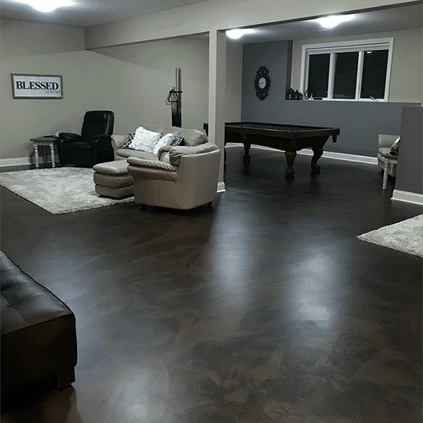 Full floor matte epoxy coating work done for residential space